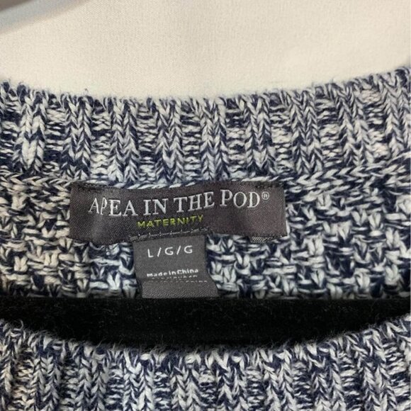 ☑️ A Pea in the Pod maternity sweater. Size large. Blue and white. New cond… - Picture 2 of 7